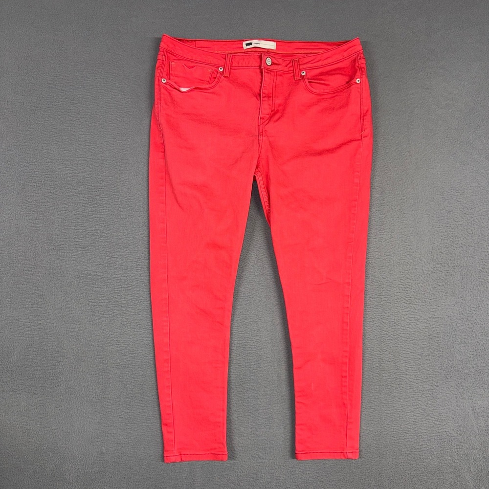 Levis Jeans Womens 33 Pink Legging Skinny Stretch Denim Cotton Blend Preppy